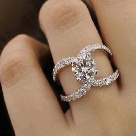 Jewelry - New Infinity 925 Silver Round Cut Ring Size 6-1